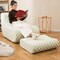 Teddy Velvet Ergonomic Bean Bag Chair with Ottoman Set for TV Reading, or Lounging